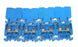 LOT OF 8 ALLEN BRADLEY 1492 STYLE H BLUE TERMINAL BLOCKS, 1492-H, 1492H