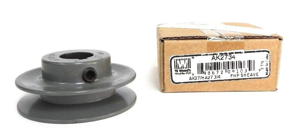 LOT OF 2 NEW TB WOOD'S AK2734 FHP SHEAVES AK27/HA27 3/4