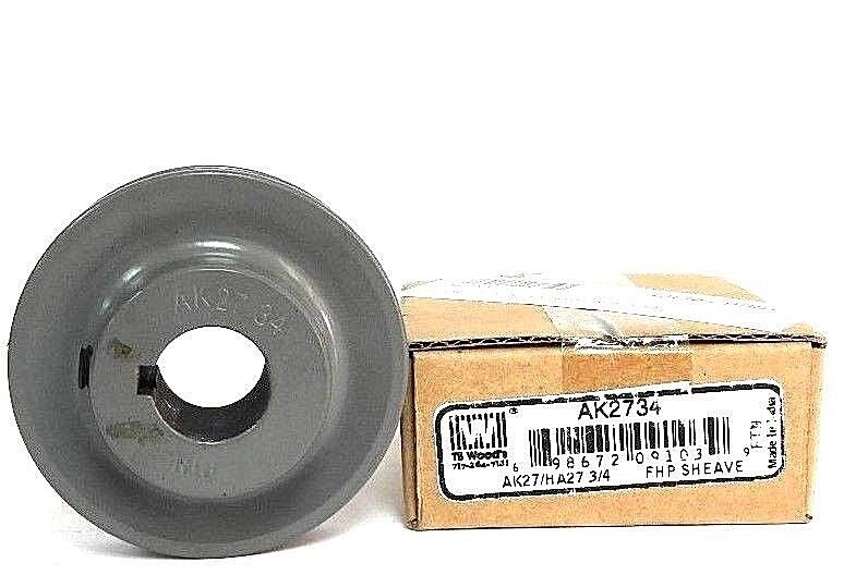 LOT OF 2 NEW TB WOOD'S AK2734 FHP SHEAVES AK27/HA27 3/4