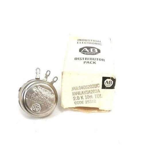 NIB ALLEN BRADLEY JAIL040S202UC POTENTIOMETER 2.0K-OHM 10% TOLERANCE 25312