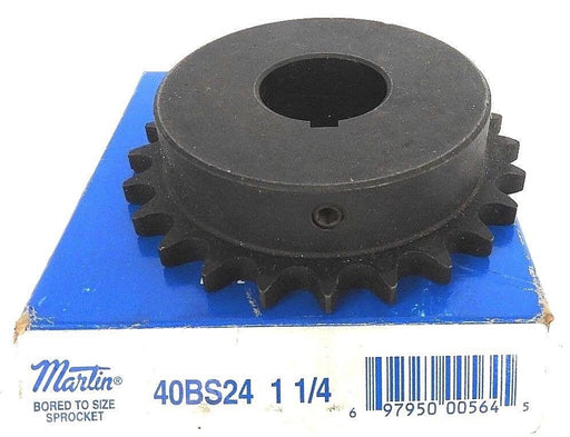 MARTIN 40BS24 1 1/4 SPROCKET ROLLER 40CHAIN 24TEETH 1-1/4IN BORE 40BS24-1-1/4