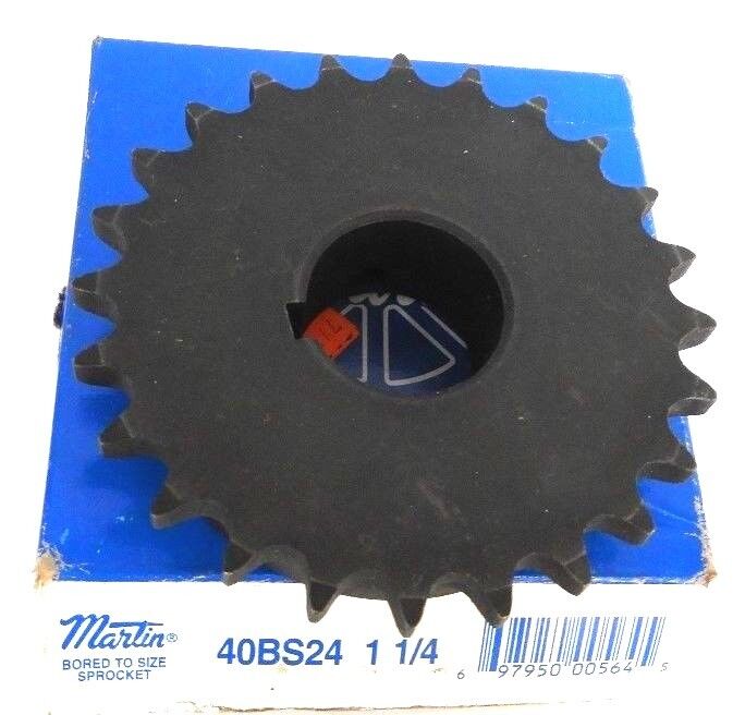 MARTIN 40BS24 1 1/4 SPROCKET ROLLER 40CHAIN 24TEETH 1-1/4IN BORE 40BS24-1-1/4