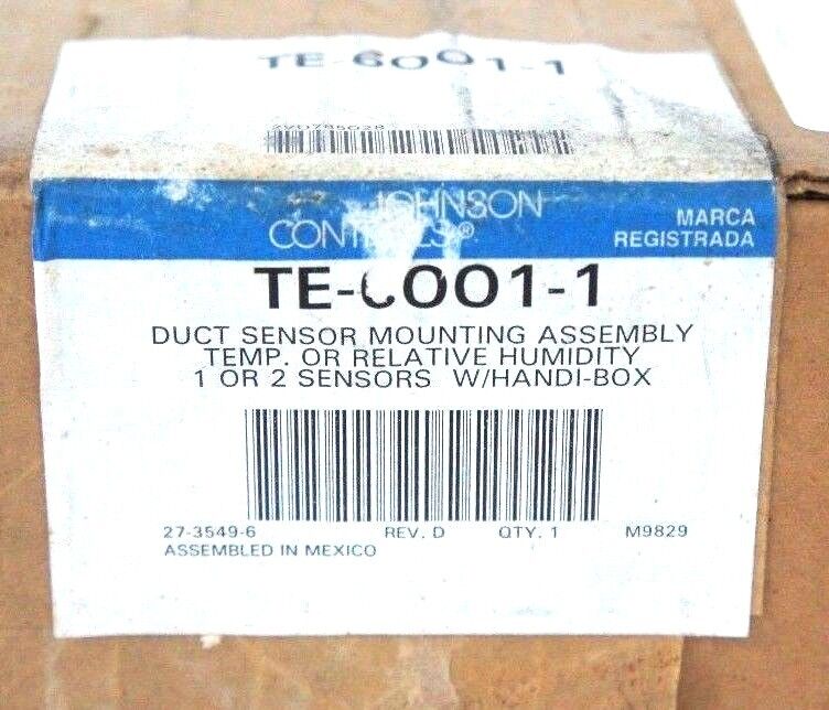 FACTORY SEALED JOHNSON CONTROLS TE-6001-1 DUCT SENSOR MOUNTING ASSEMBLY