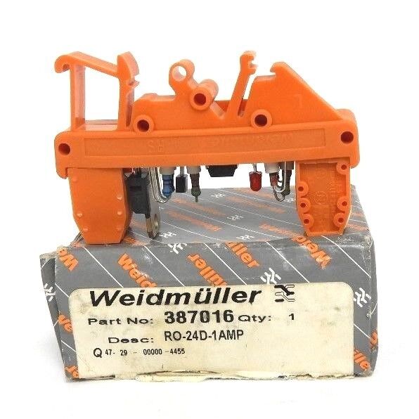 NIB WEIDMULLER 387016 RELAY OPTO COUPLER 24VDC 1AMP, RO-24D-1AMP