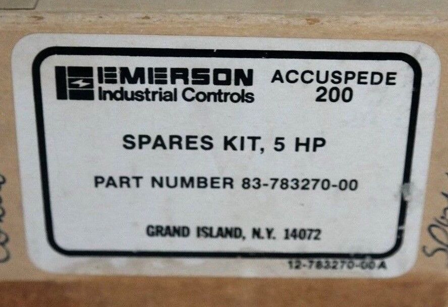 NIB EMERSON 83-783270-00 ACCUSPEDE 200 SPARES KIT, 5 HP, 8378327000