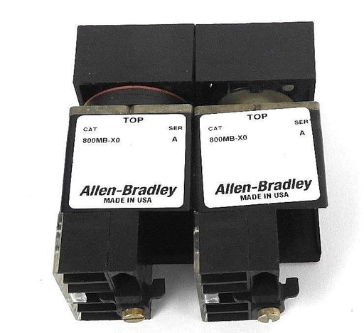 LOT OF 2 ALLEN BRADLEY 800MB-XO SER. A OPERATOR FOR PUSHBUTTON SWITCHES 800M-XD1