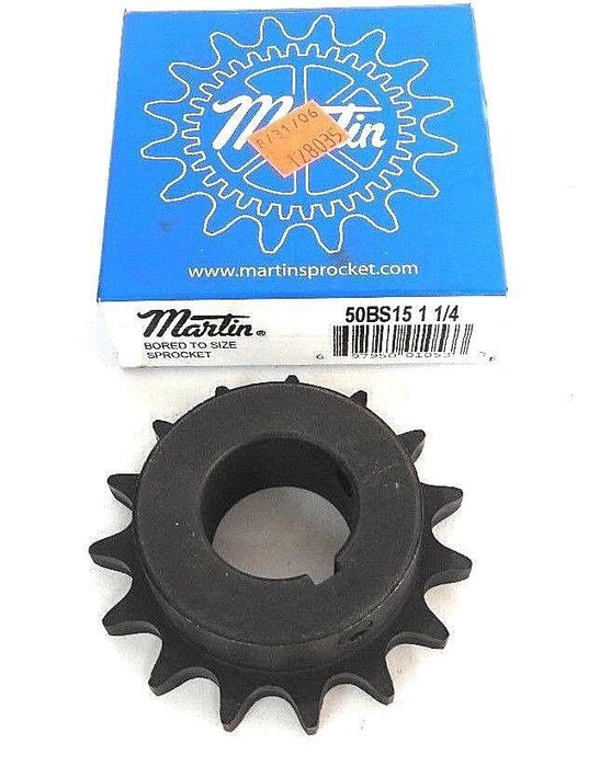 NIB MARTIN 50BS15-1-1/4 SPROCKET BORED TO 1-1/4", 15 TEETH, 50BS15114