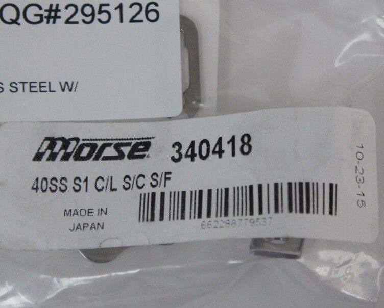 LOT OF 31 NEW MORSE 40SS-S1-CL-SCSF CONNECTING LINKS #40 STAINLESS STEEL