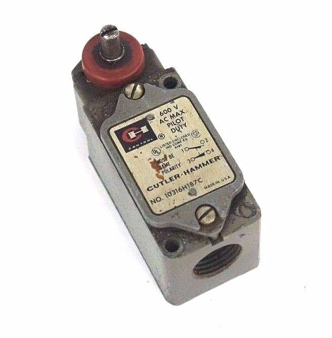 CUTLER HAMMER 10316H187C LIMIT SWITCH 600VAC MAX