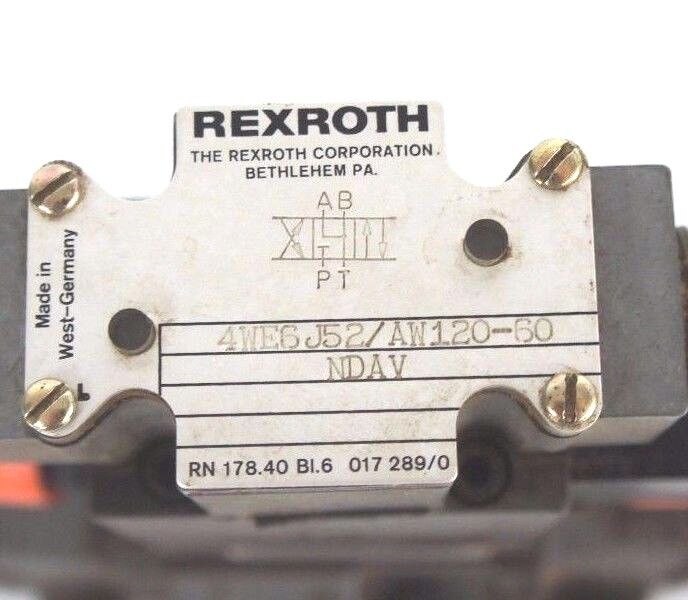 REXROTH 4WEH16J60/6AW120-60NETS2 VALVE W/ Z2FS-6-2-41-10V & 4WE6J52/AW120-60