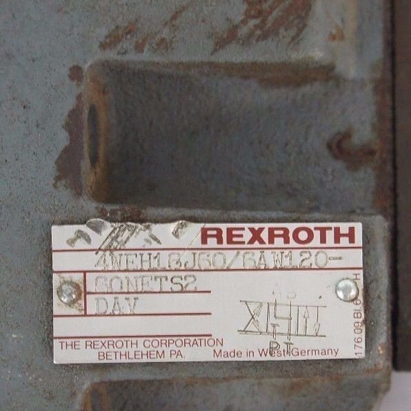 REXROTH 4WEH16J60/6AW120-60NETS2 VALVE W/ Z2FS-6-2-41-10V & 4WE6J52/AW120-60