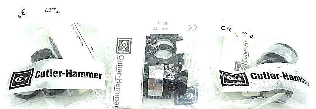 LOT OF 3 NEW EATON CUTLER-HAMMER E22T3 OPERATOR FOR PUSHBUTTON ILLUMINATED GREEN