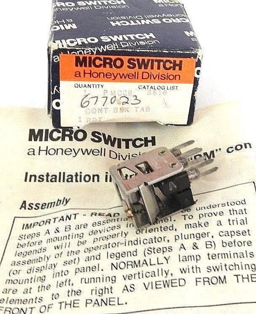 NIB HONEYWELL MICRO SWITCH PMCCB CONTACT BLOCK TAB 1PDT