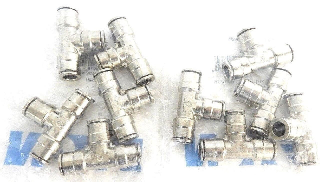 LOT OF 10 NEW EATON 1164X6 PUSH-ON TEE 3/8" TUBE UNIONS