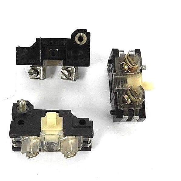 LOT OF 3 GENERAL ELECTRIC CR104P CONTACT BLOCKS