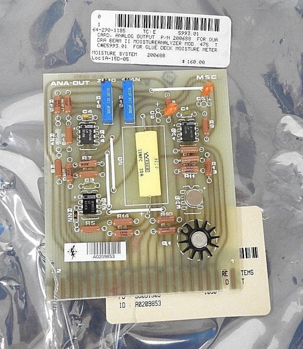 REPAIRED MOISTURE SYSTEMS 1080 ANALOG OUTPUT CARD