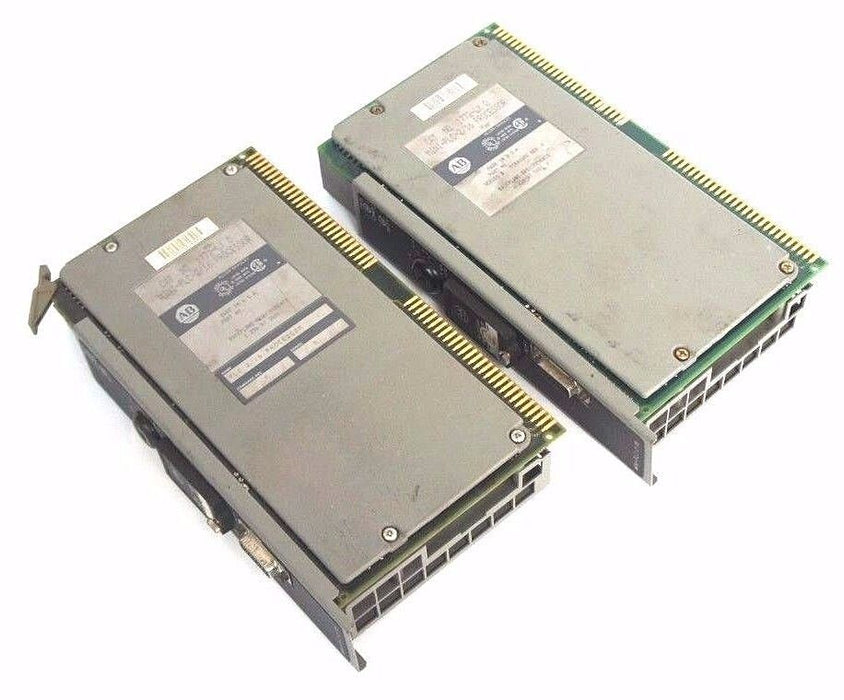 LOT OF 2 ALLEN BRADLEY 1772-LX D MINI-PLC-2/16 PROCESSORS SER D FIRMWARE REV F