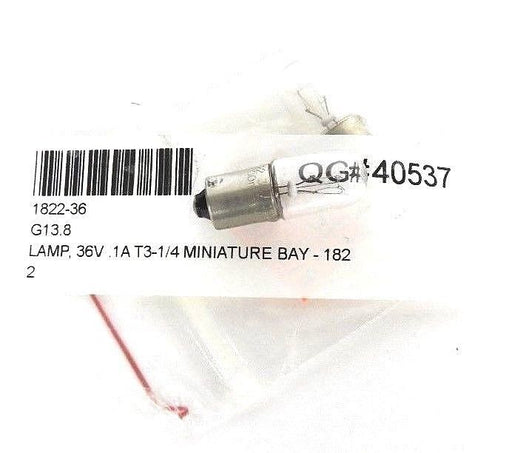LOT OF 13 NEW GENERIC 1822 LAMP BULB, 36V .1A T3-1/4 MINIATURE BAY