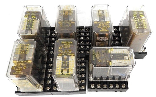LOT OF 7 STRUTHERS DUNN 219BBXP RELAYS 120VAC 10AMPS, COIL: 110/120V 50/60HZ