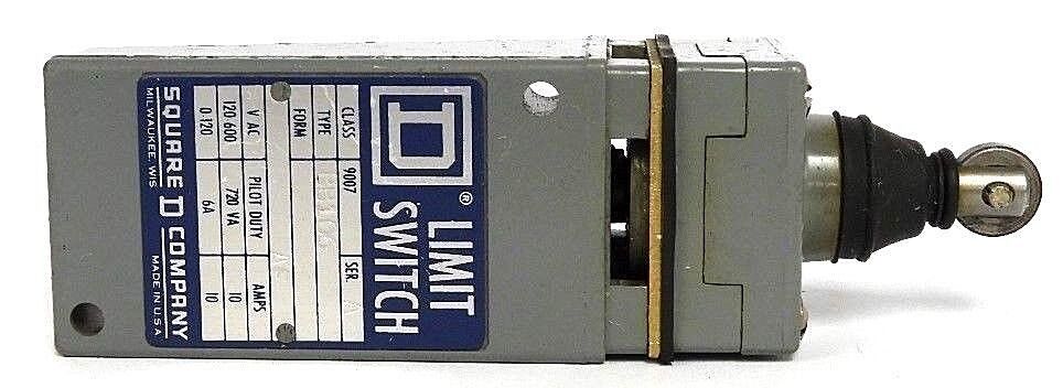 SQUARE D 9007-BB106 LIMIT SWITCH 9007BB106 W/ PLUNGER OPERATING HEAD SER. A