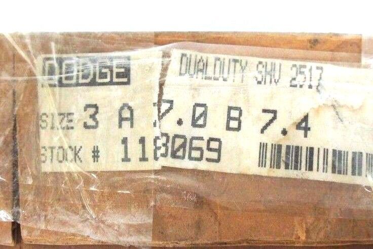 NIB BALDOR DODGE 118069 SHEAVE 3B7.4-2517