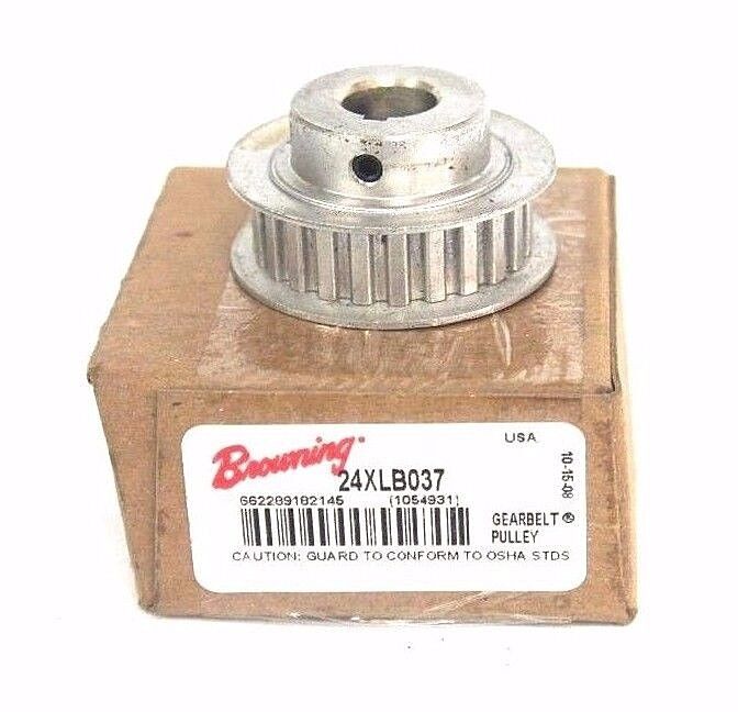 NIB BROWNING 24XLB037 TIMING PULLEY, ALUMINUM W/ HUB