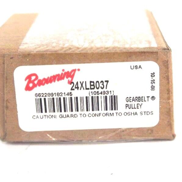 NIB BROWNING 24XLB037 TIMING PULLEY, ALUMINUM W/ HUB