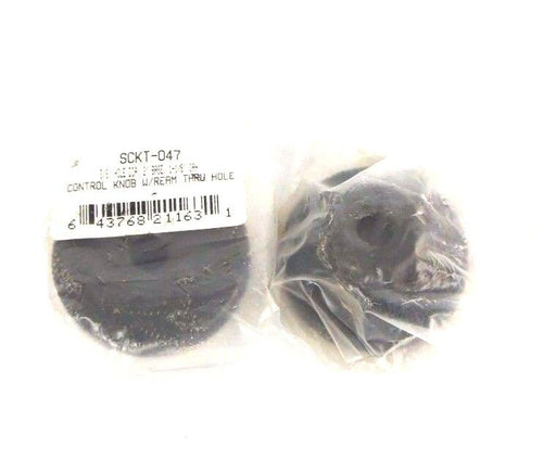 LOT OF 2 KNURLED CONTROL KNOB W/ REAM THRU HOLE SCKT-047