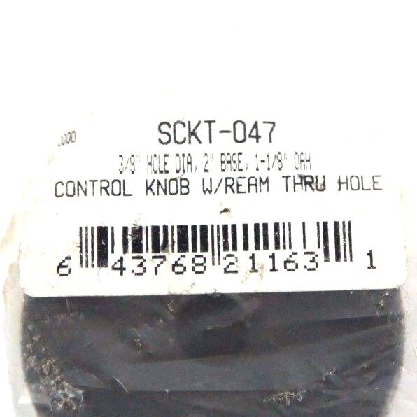 LOT OF 2 KNURLED CONTROL KNOB W/ REAM THRU HOLE SCKT-047