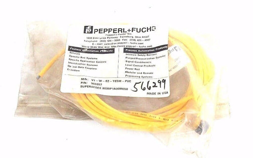 NEW PEPPERL + FUCHS V1-W-E2-YE5M-PVC CORDSET MICRO 90DEGREE PNP LED, 903357