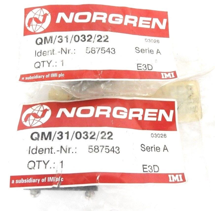 LOT OF 2 NEW NORGREN QM/31/032/22 MOUNTING BRACKETS 587543 SER. A