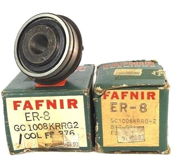 LOT OF 2 NEW FAFNIR ER-8 BALL BEARINGS ER8 INSERT GC1008KRRG2