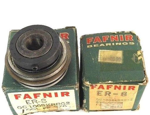 LOT OF 2 NEW FAFNIR ER-8 BALL BEARINGS ER8 INSERT GC1008KRRG2