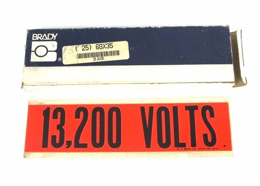 BOX OF 27 NEW BRADY 44151 CONDUIT & VOLTAGE MARKER 13200 VOLTS
