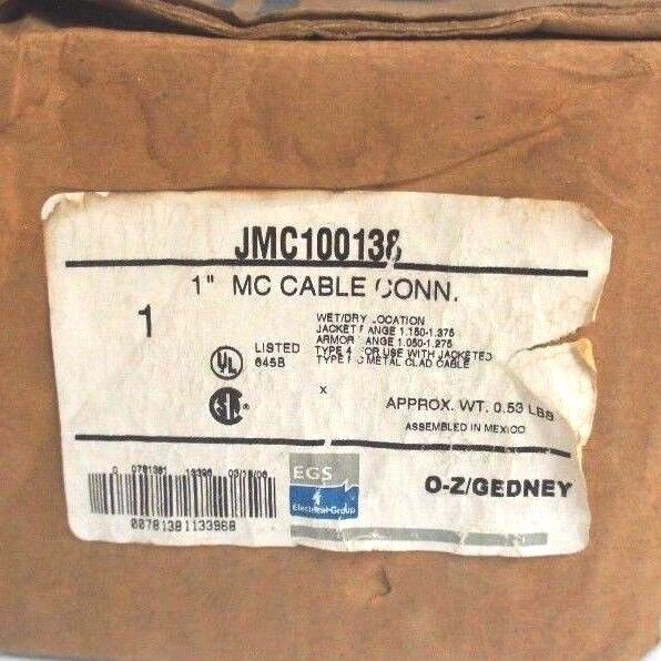 EMERSON JMC100138 MC CABLE CONNECTOR 1"