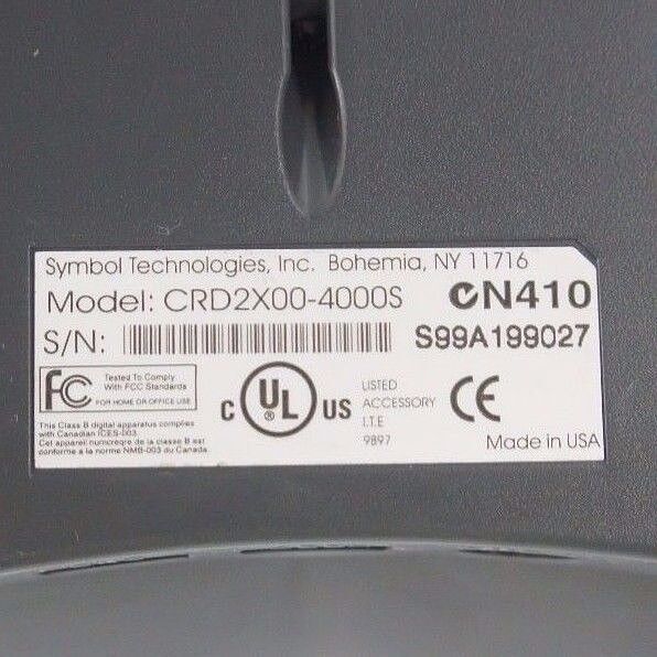 SYMBOL TECHNOLOGIES CRD2X00-4000S CHARGER 4-SLOT CRADLE CRD2X004000S