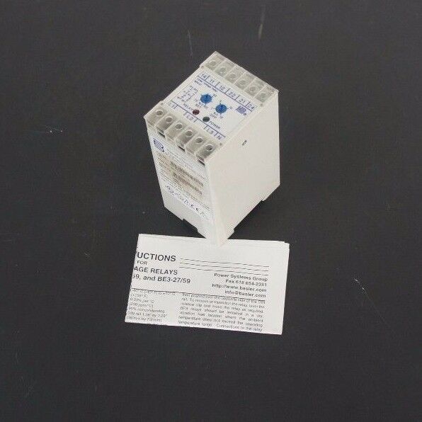 NIB BASLER ELECTRIC BE3-27-3B1N2 AC VOLTAGE RELAY BE3273B1N2, 9319200104