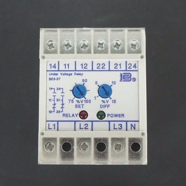 NIB BASLER ELECTRIC BE3-27-3B1N2 AC VOLTAGE RELAY BE3273B1N2, 9319200104