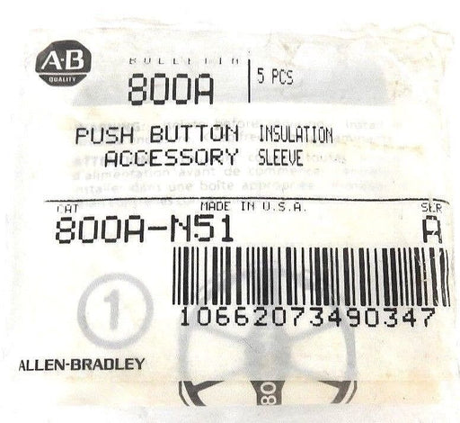 BAG OF 5 NEW ALLEN BRADLEY 800A-N51 INSULATION SLEEVES 800AN51 SER. A