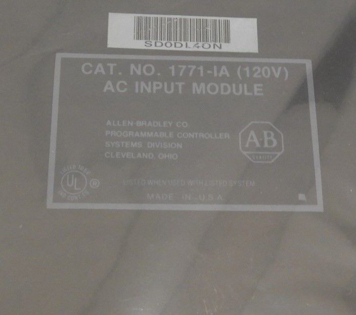 REMANUFACTURED ALLEN BRADLEY 1771-IA SER. A, AC INPUT MODULE 1771IA