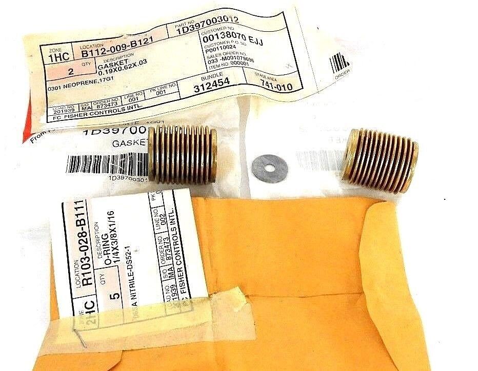 NIB FISHER CONTROLS 14A5726X032 BELLOWS ASSEMBLY W/ 5 O-RINGS, 2 GASKETS