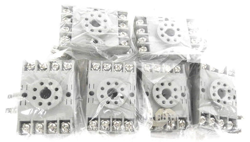LOT OF 6 NEW POTTER & BRUMFIELD 27E891 RELAYS BASES 10A, 300VAC, 94831C-E