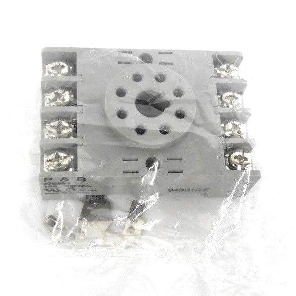 LOT OF 6 NEW POTTER & BRUMFIELD 27E891 RELAYS BASES 10A, 300VAC, 94831C-E