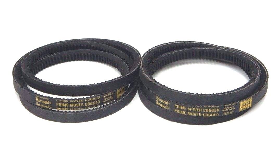 LOT OF 2 NEW THERMOID BX63 PRINE MOVER COGGED V BELTS
