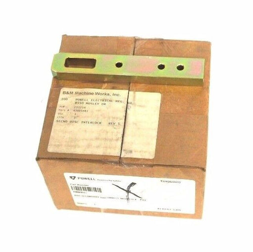 NEW B&M MACHINE WORKS 43605P81 SECONDARY DISCONNECT INTERLOCK BAR REV 5