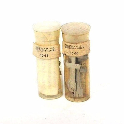 LOT OF 2 NEW GRAPHIC CONTROLS 10-55 PRESSURE SENSITIVE TAPE WITH PEN CLIPS 1055