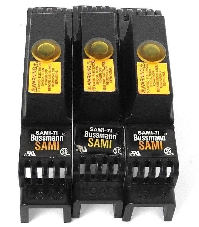 LOT OF 3 NEW COOPER BUSSMANN SAMI-7I MIDGET COVERS INDICATING 600V