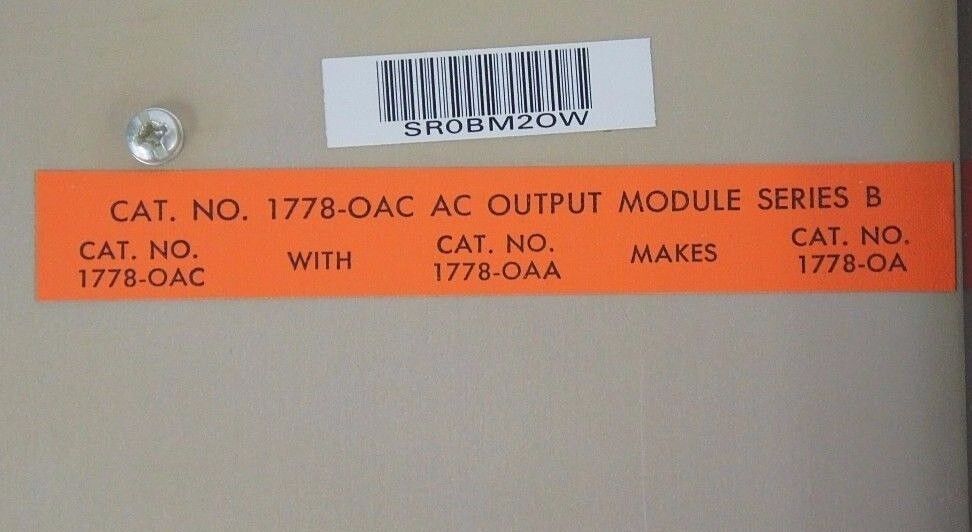 REPAIRED ALLEN BRADLEY 1778-OAC OUTPUT MODULE SER. B WITH 1778-OAA