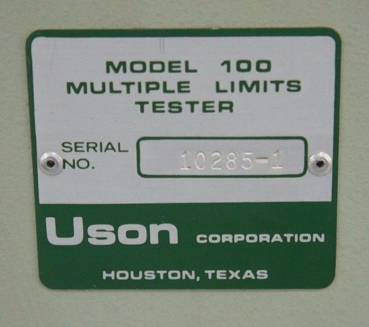 USON MODEL: 100 MULTIPLE LIMITS TESTER RACK 5SLOT