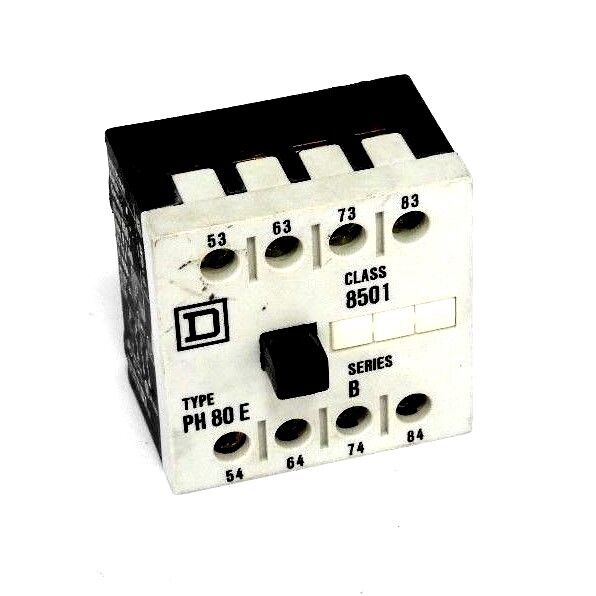 NEW SQUARE D 8501-P1.40 CONTACTOR ATTACHMENT 10AMP, 4NO, 8501P1.40